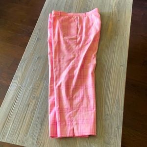 Burberry pink plaid golf pants